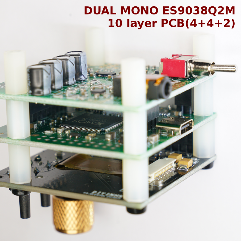 Dual Mono ES9038Q2M XMOS DSD DXD 768khz USB Audio DAC with Bit